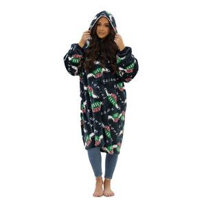 Friends Unisex Adult Logo Fleece Sherpa Lined Oversized Blanket Hoodie / Multico